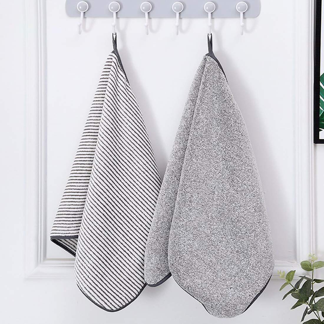Toallas de baño de bambú, Gran tamaño de 140 cm x 74 cm, Toalla de Microfibra para el Cuerpo, Juegos de Toallas para Limpieza de baño, superabsorbentes y de Secado rápido para Gimnasio, 2 Unidades