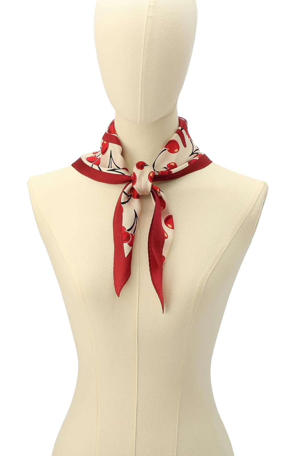 Coach Cherries Swirl - Diamante de seda estampado, rojo tiza, Talla única