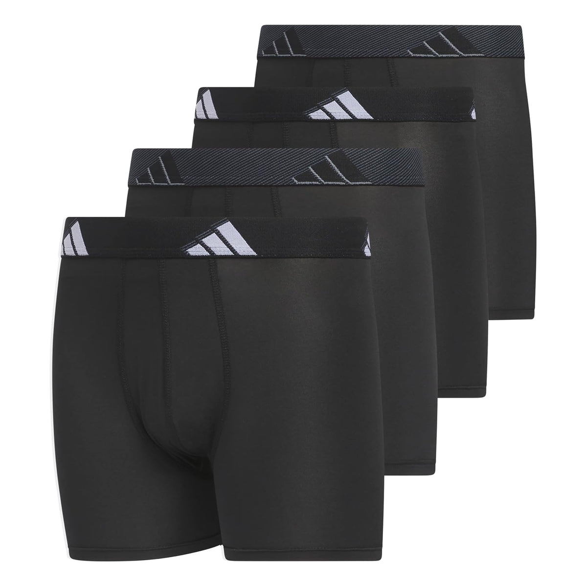 adidas - Calzoncillos tipo calzones de microfibra para jóvenes (multipaquete) para niños - Negro - Gris Onix - Gris - Microfibra - CH