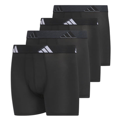 adidas - Calzoncillos tipo calzones de microfibra para jóvenes (multipaquete) para niños - Negro - Gris Onix - Gris - Microfibra - CH