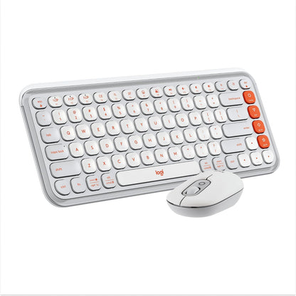 Logitech Pop Icon Combo Teclado y Mouse Bluetooth con Teclas Programables - Blanco