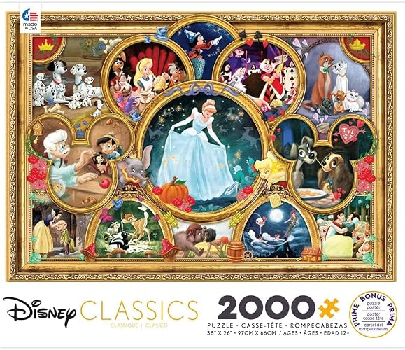 Ceaco - Rompecabezas Disney/Pixar de 2000 piezas de Disney Classics, para niños y adultos