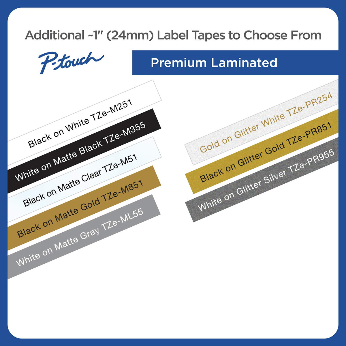 Brother Cinta Laminada Extra Adhesiva TZe-S151 para Etiquetas Duraderas | Texto Negro sobre Transparente, Alta Resistencia, Compatible con Rotuladoras P-Touch, 24 mm x 8 m, P-Touch