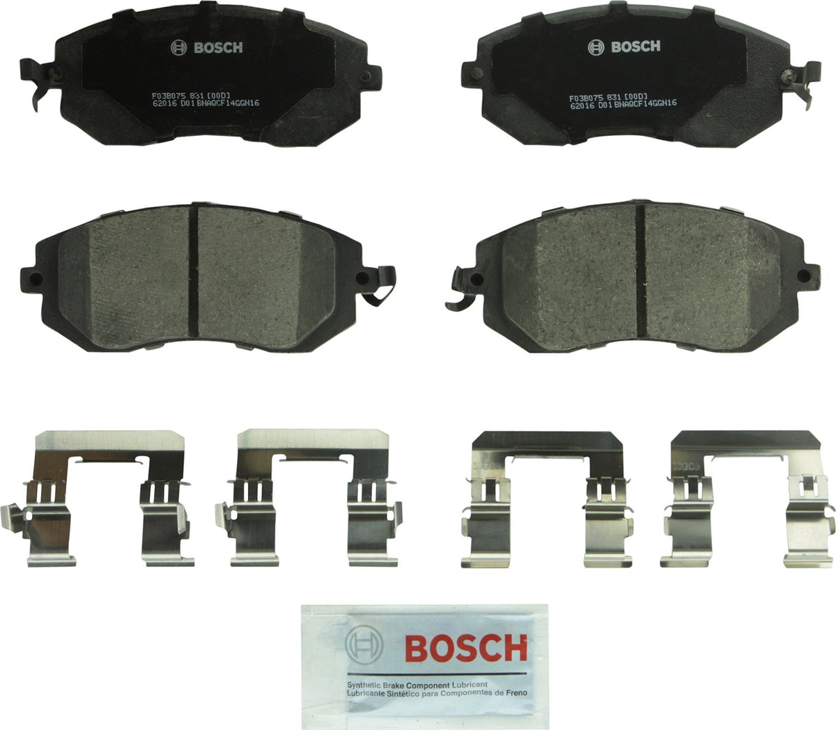 Bosch QuietCast Premium Pastillas de Freno Cerámicas - Frente - 1539 - 1500-1599