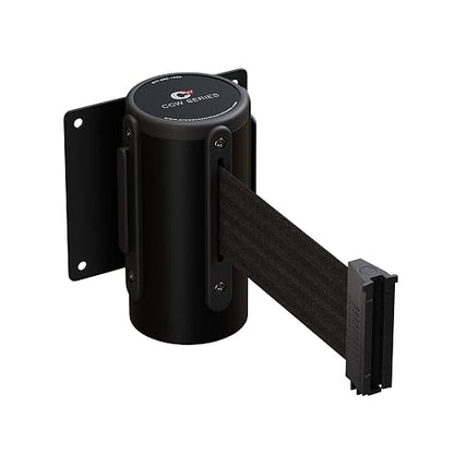 Multitudes Control Warehouse - Barrera retráctil para cinturón de pared, 11 pies, cinturón negro