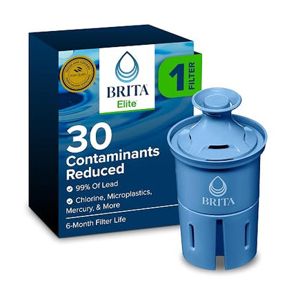 Brita Longlast Filtro de agua, filtros de repuesto de larga duración para jarras y dispensadores, Duradero, Azul oscuro, 1ct, 1