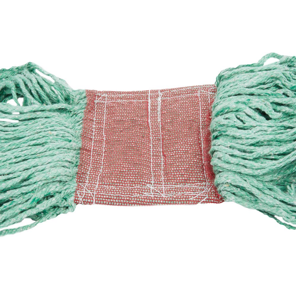 Rubbermaid Commercial Products Super Stitch - Mopa húmeda de mezcla grande de 24 onzas, diadema de 5 pulgadas, verde, para limpieza industrial/profesional de suelos duros, incluyendo madera