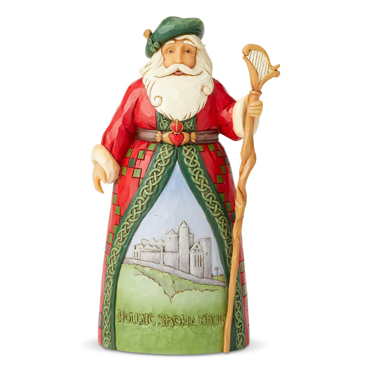 Enesco Jim Shore Heartwood Creek Santa's Around The World - Figura Irlandesa (2,1 cm), Multicolor