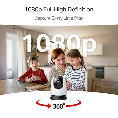 MERCUSYS MC200 Cámara de Seguridad WiFi Interior - Resolución FHD - Cobertura 360° - Visión Nocturna Infrarroja - Detección de Movimiento - Audio Bidireccional - 512GB - App