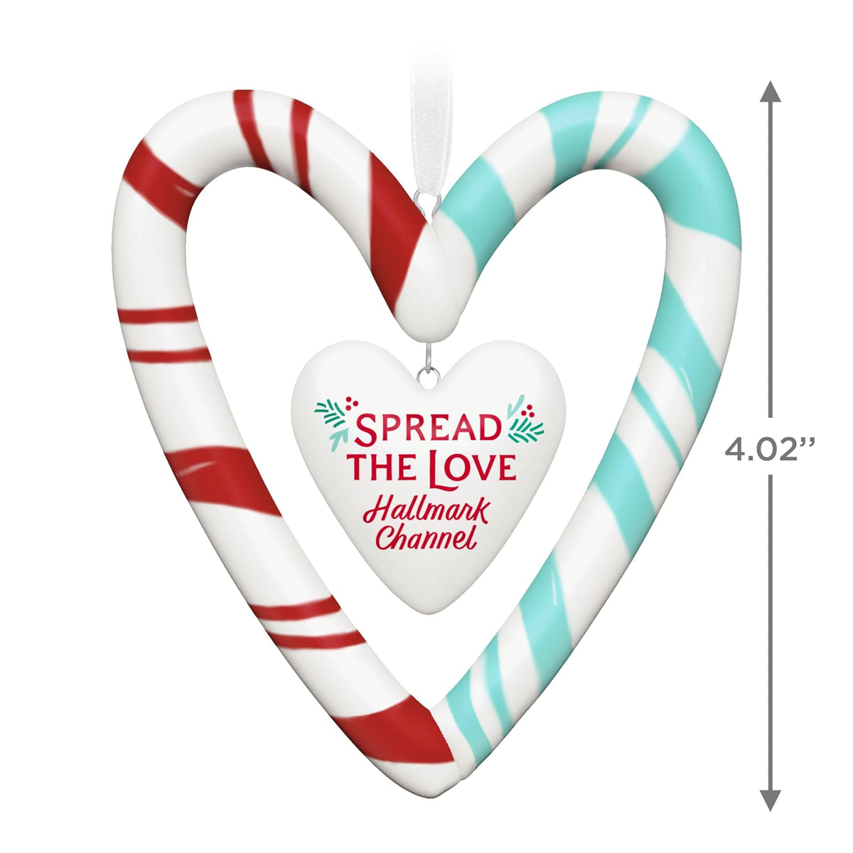 Hallmark - Adorno navideño de Recuerdo 2024, Hallmark Channel Spread The Love, Porcelana