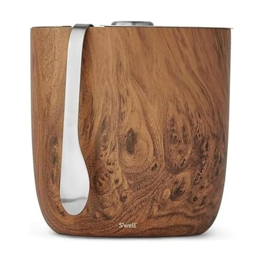 S'well Cubo de hielo + pinzas Jarra, 2 L, madera de teca
