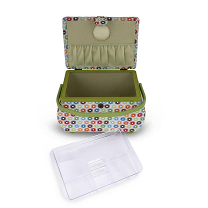 Dritz Cesta de costura, multicolor retro