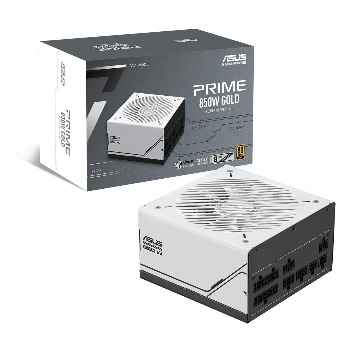 ASUS Fuente de Poder para PC Gaming Modular 80 PLUS Gold - ASUS Prime 850W Gold - AP-850G - 850 W