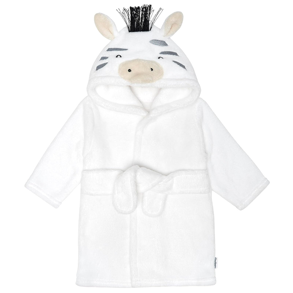 Gerber Albornoz Infantil con Capucha de Tiburón - 0-9 Meses - Cebra gris