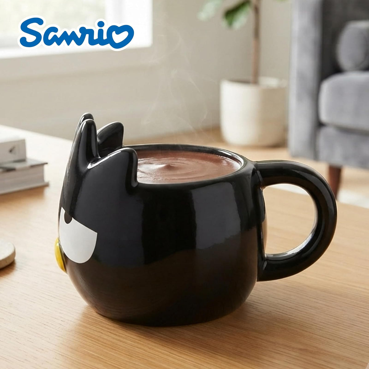 Silver Buffalo Sanrio Hello Kitty and Friends Badtz-Maru - Taza esculpida 3D de cerámica, 20 onzas