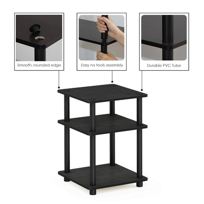 Furinno Turn-N-Tube Estante Multiusos de Ensamble Rápido, Negro