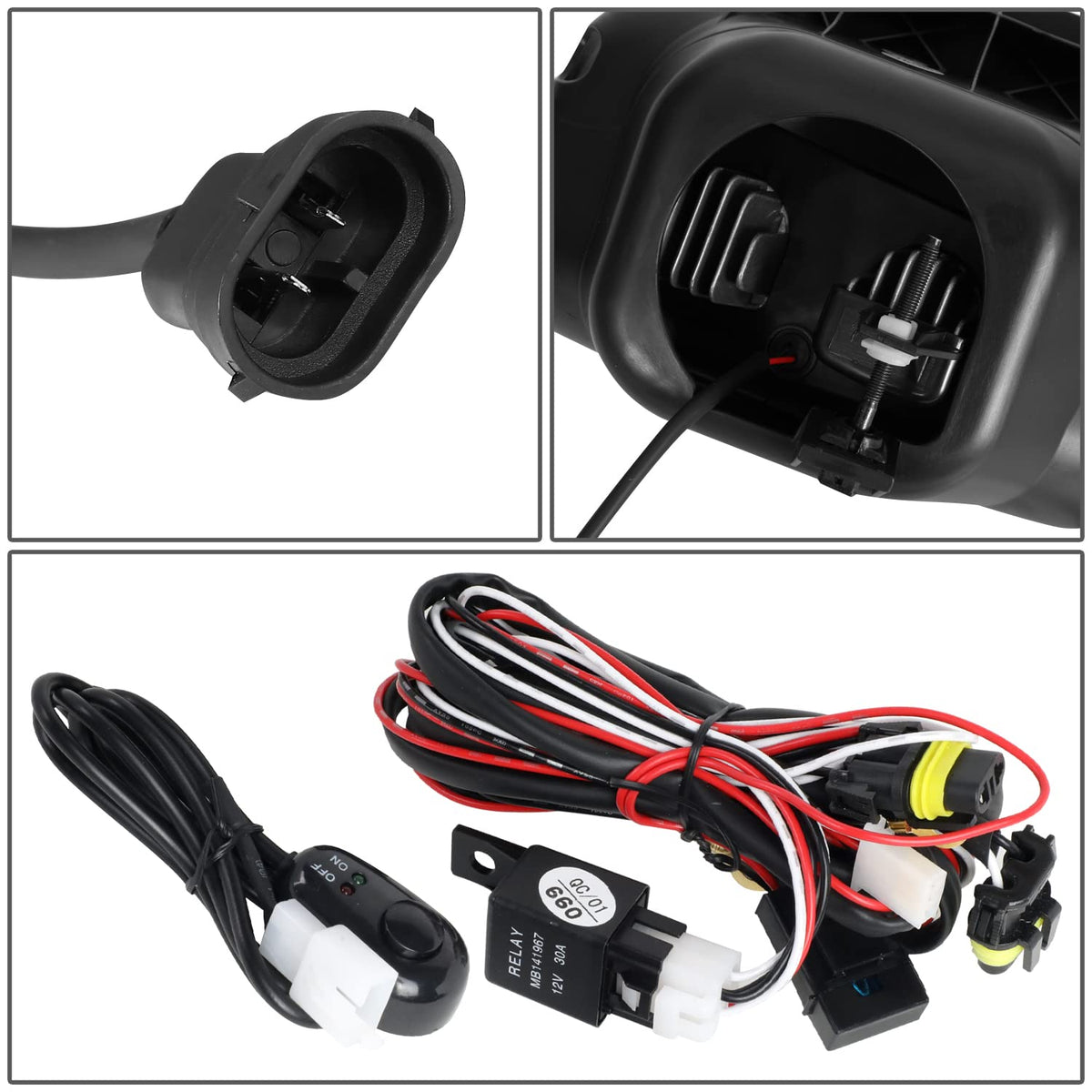 DNA Motoring FL-ZTL-339-SM Par de Luces Antiniebla para Chevrolet Silverado 1500 2500HD 3500 Classic Avalanche 02-06, Negro Ahumado
