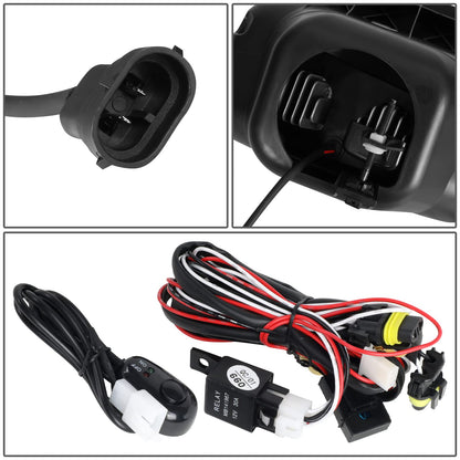 DNA Motoring FL-ZTL-339-SM Par de Luces Antiniebla para Chevrolet Silverado 1500 2500HD 3500 Classic Avalanche 02-06, Negro Ahumado