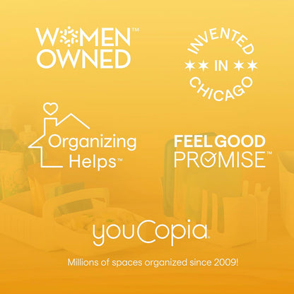 YouCopia SinkSuite - Cesta de limpieza para debajo del fregadero, organizador de suministros de limpieza ajustable de 2 niveles para cocina y baño, organización y almacenamiento