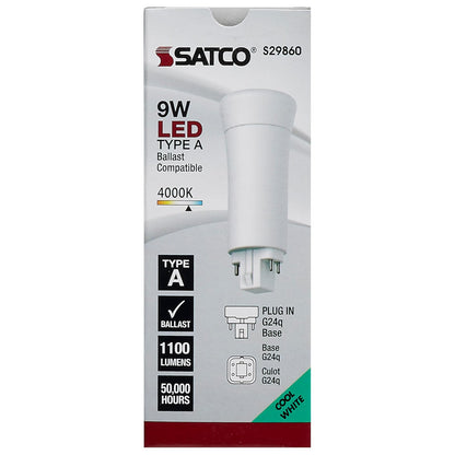 Satco S29860 - foco de transición (4,69 pulgadas, acabado en blanco), color esmerilado