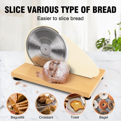 vanerepok Manual Bread Slicer for Homemade Sourdough Bread Slicer de pan de manivela para pan crusty Etc Acero inoxidable Ancho ajustable para uso doméstico y comercial
