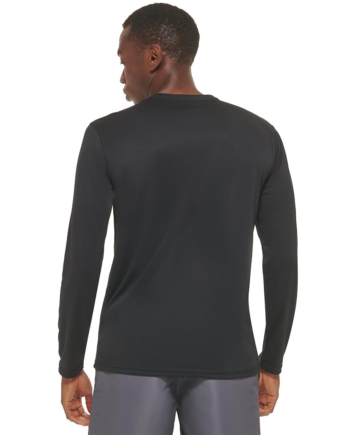 Calvin Klein Peso Ligero de Secado rápido Manga Larga 40+ protección UPF Camisa de protección de Sarpullido para Hombre