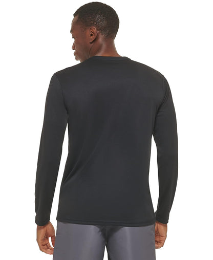 Calvin Klein Peso Ligero de Secado rápido Manga Larga 40+ protección UPF Camisa de protección de Sarpullido para Hombre