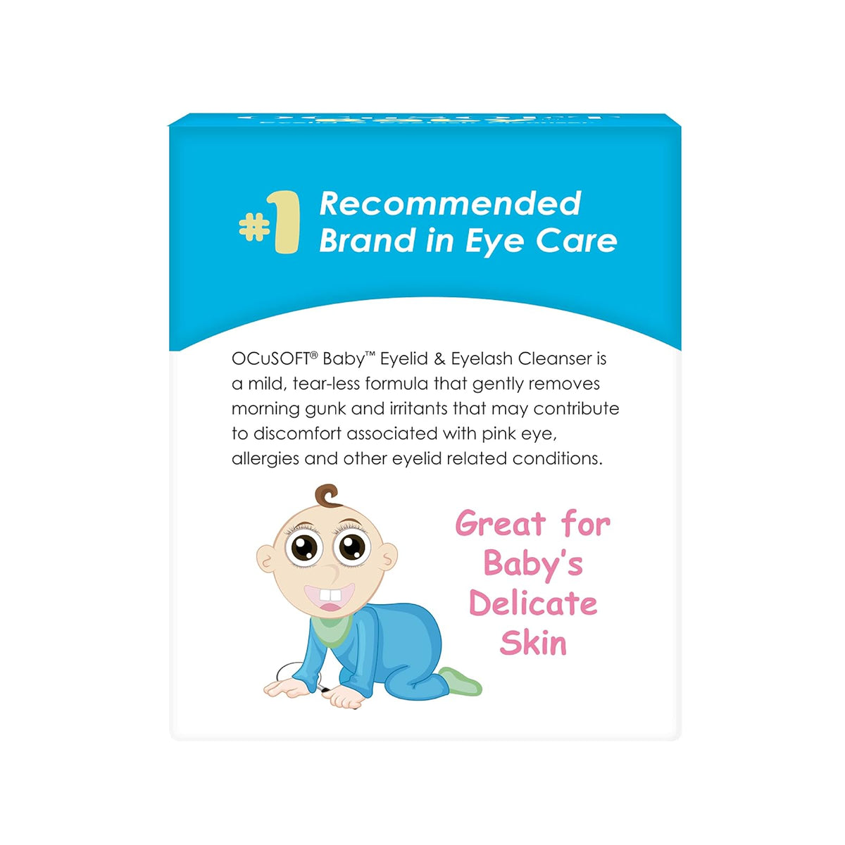 OCuSOFT Baby Eyelid and Eyelash Cleanser, Pre-Moistened Towelette, 20 Count