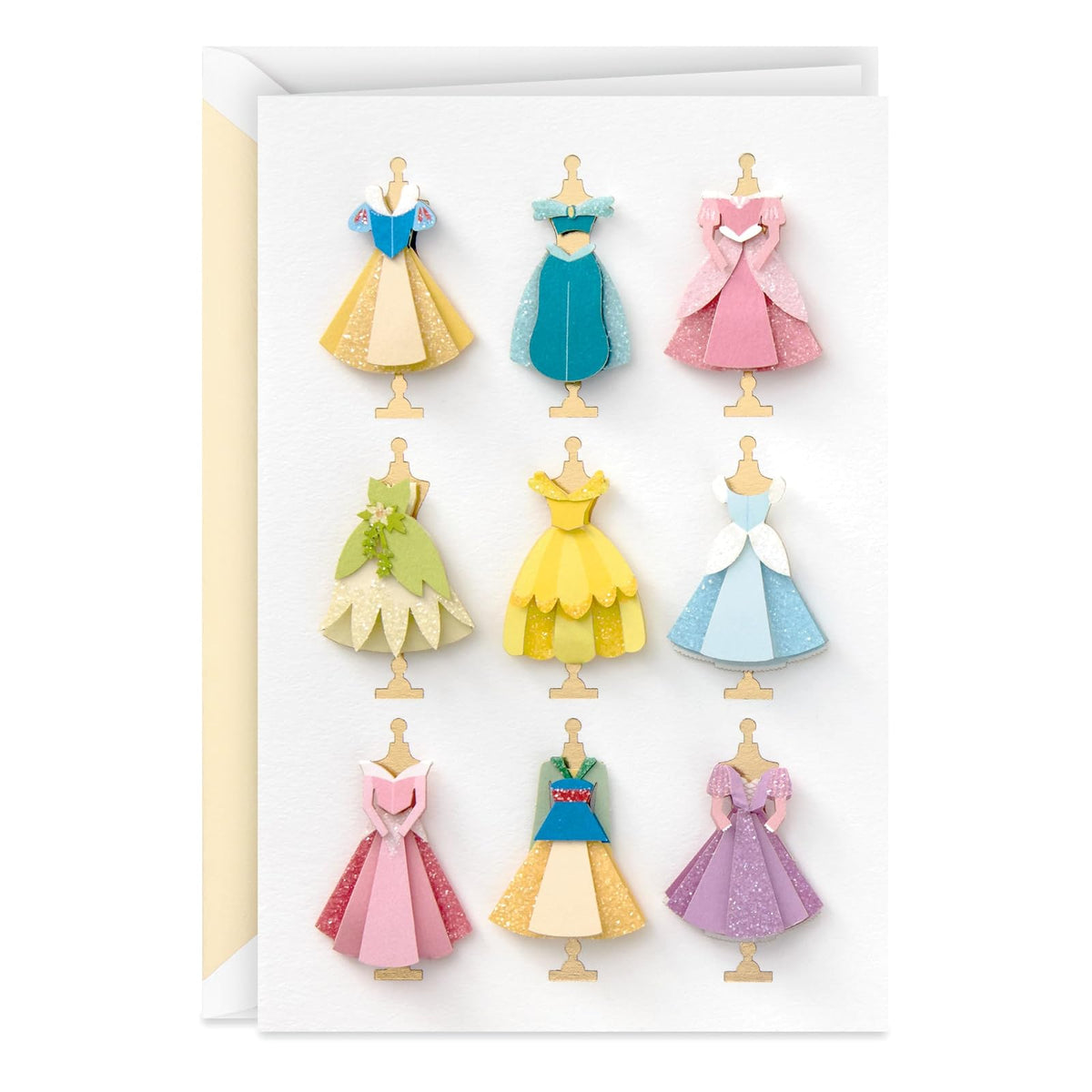 Hallmark Signature - Tarjeta en blanco (vestidos de princesa de Disney)