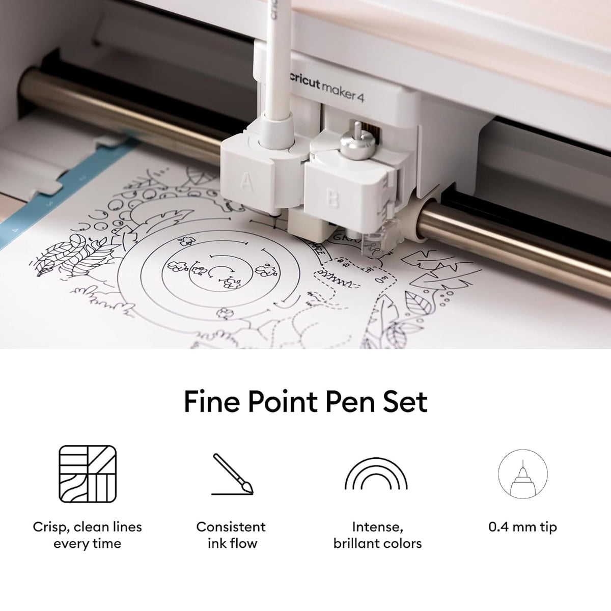 Cricut - Bolígrafo de punta fina de 0,4 mm, Ultimate Sampler (32 unidades)