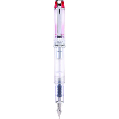 Pilot Prera Pluma Fuente con Sistema de Tinta Líquida - Fino - Rojo - Plateado