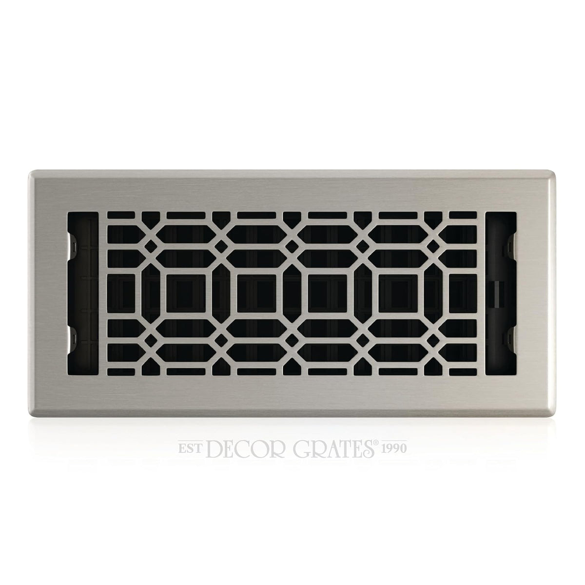Decor Grates NGH212-NKL - Registrador de piso, 4 x 10, Plated Nickel