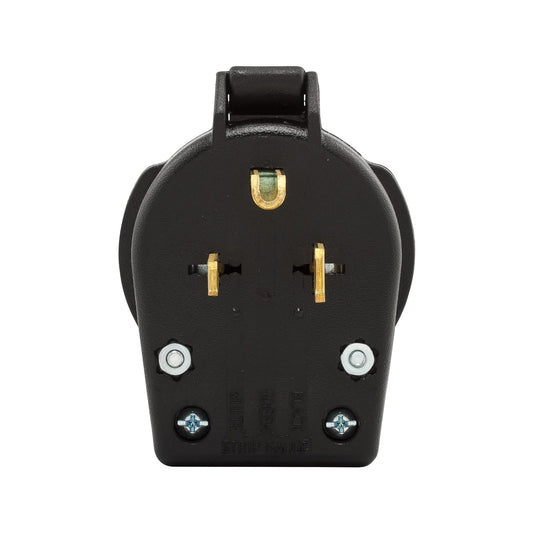 Eaton S42-SP Commercial Grade Angle Vinyl Power Plug with 30/50-Amp, 250-Volt, 6-30/6-50-NEMA Rating, Black by Eaton
