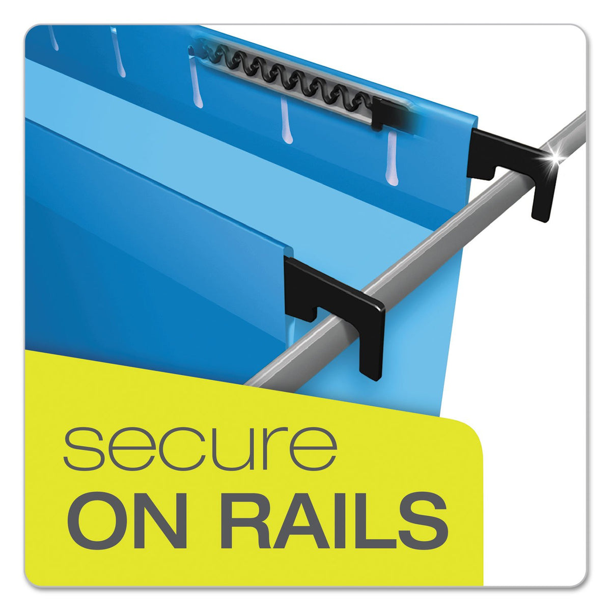 Pendaflex Surehook Carpetas de archivo para colgar, reforzadas, Azul, Carta