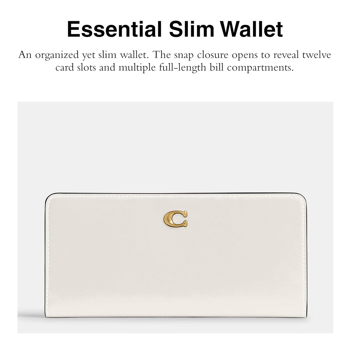 Coach Essential - portafolios delgada para mujer
