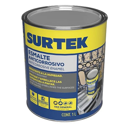Surtek Esmalte Anticorrosivo SP30200 | Blanco, 1 l, esmalte alquidálico, acabado brillante
