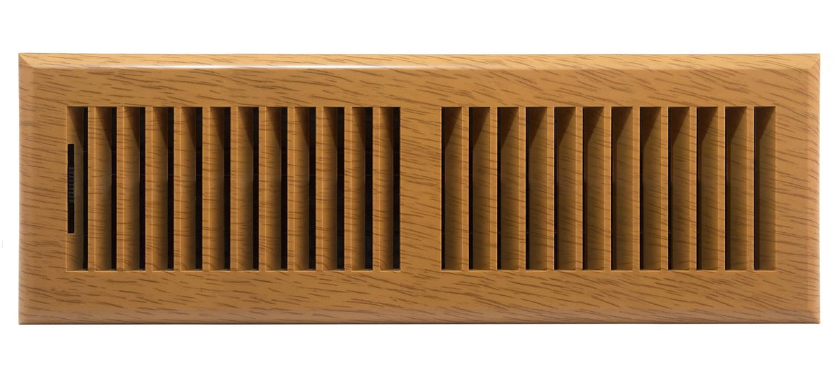 Accord APFRMPL410 - Registro de piso de plástico con diseño de rejilla, Classic, 4" x 14", Roble