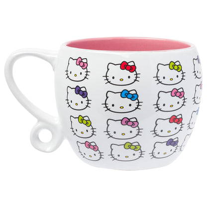 Silver Buffalo Sanrio Hello Kitty - Taza de cerámica con asa redonda para cuerpo, 16 onzas