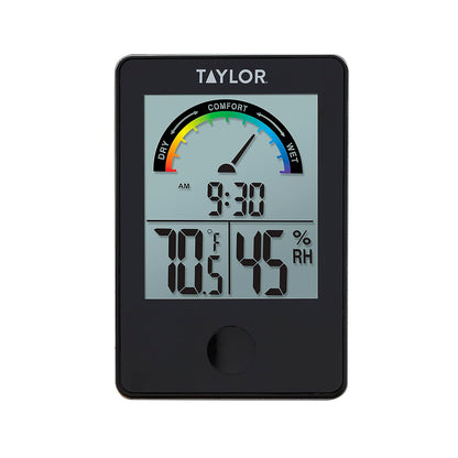 Taylor Precision Products 1732 Taylor Digital Indoor Comfort Level Thermometer and Hygrometer, Black