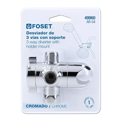 Foset AR-04, Desviador de 3 vías para brazo con soporte, cromo