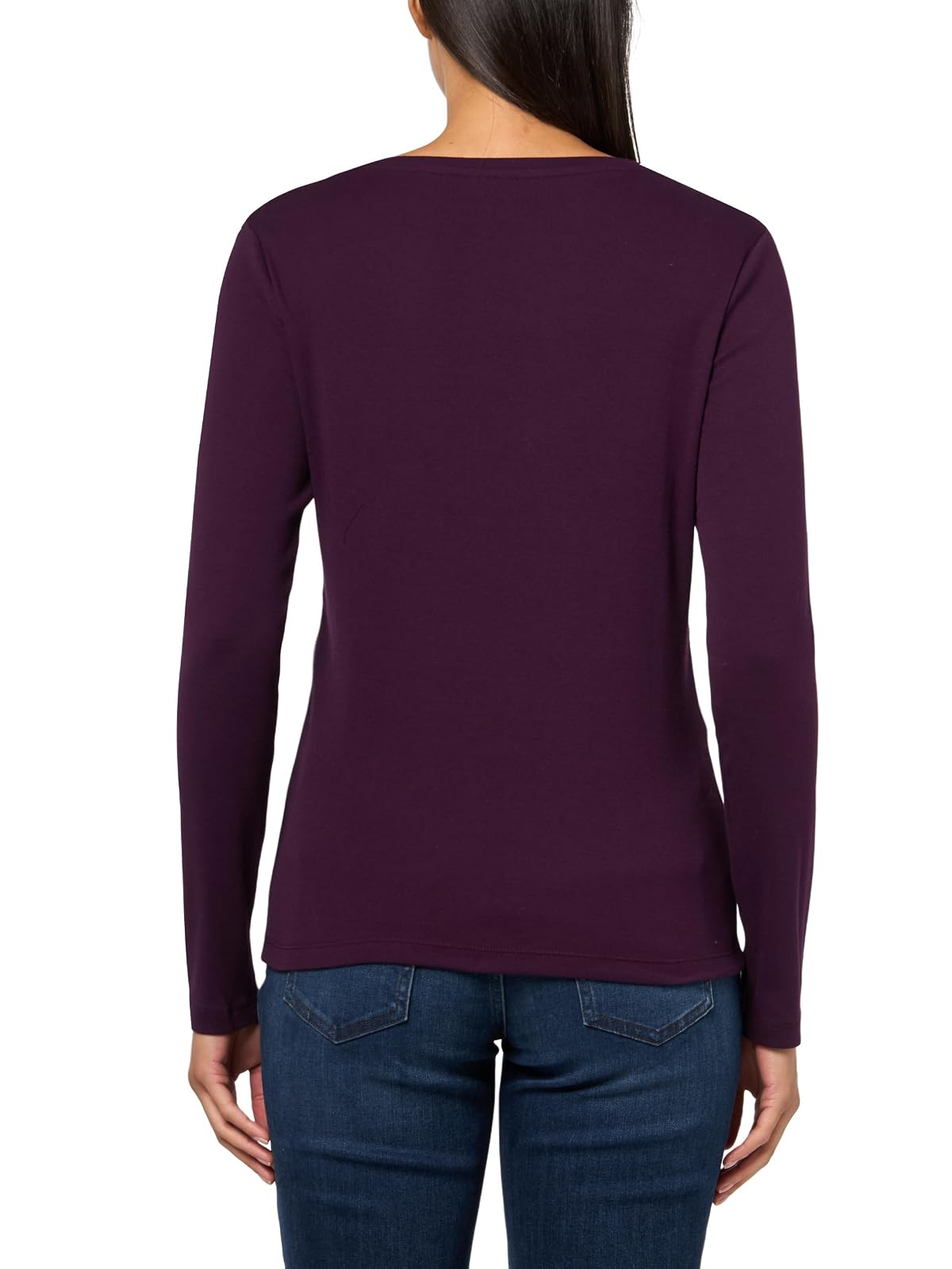 Nautica - Playera de algodón de Manga Larga para Mujer