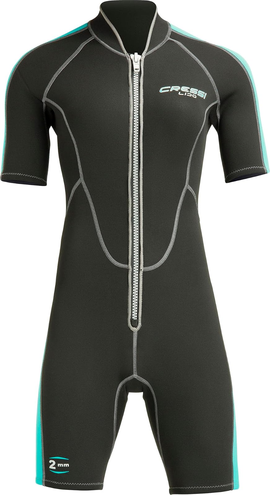 Cressi Hombre y Mujeres; Traje de Neopreno con Cremallera Frontal Completa para natación, esnórquel, Buceo - Lido Short: diseñado en Italia