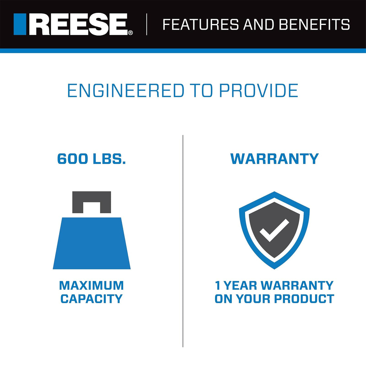 Reese Powersports 7019400 Cabrestante Marino (600 Libras)