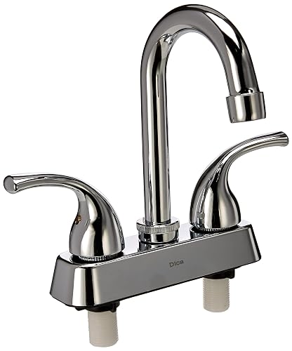 DICA, Mezcladora 4" para Lavabo Tipo Bar, Cuello Alto, Manerales de Plastico ABS, Acabado Cromo, Acero Inoxidable, 4053