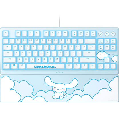 Razer Ornata V3 TKL Gaming Keyboard: Low-Profile Keys - Mecha-Membrane Switches - UV-Coated Keycaps - Backlit Media Keys - 8-Zone RGB Lighting - Magnetic Wrist Wrest - Cinnamoroll Edition