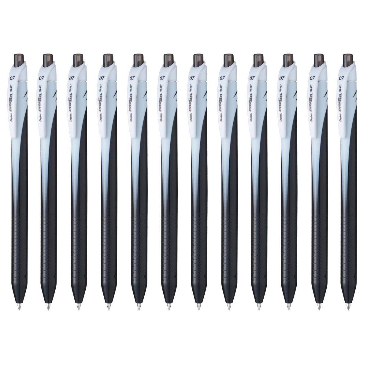 Pentel EnerGel Bolígrafo Retráctil Punto 0.7mm, Caja 12 Piezas - Tinta Negra