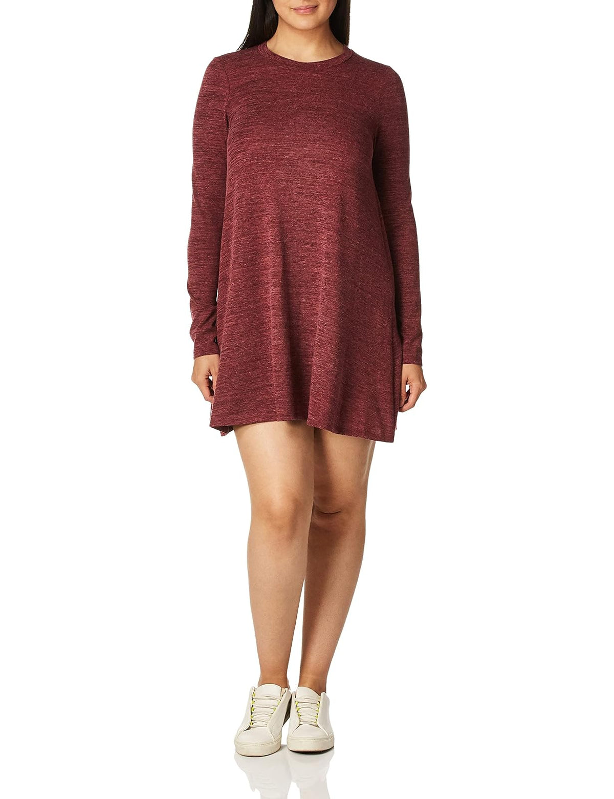 BCBGeneration Vestido de Manga Larga para Mujer, Rojo, Multi Color, M