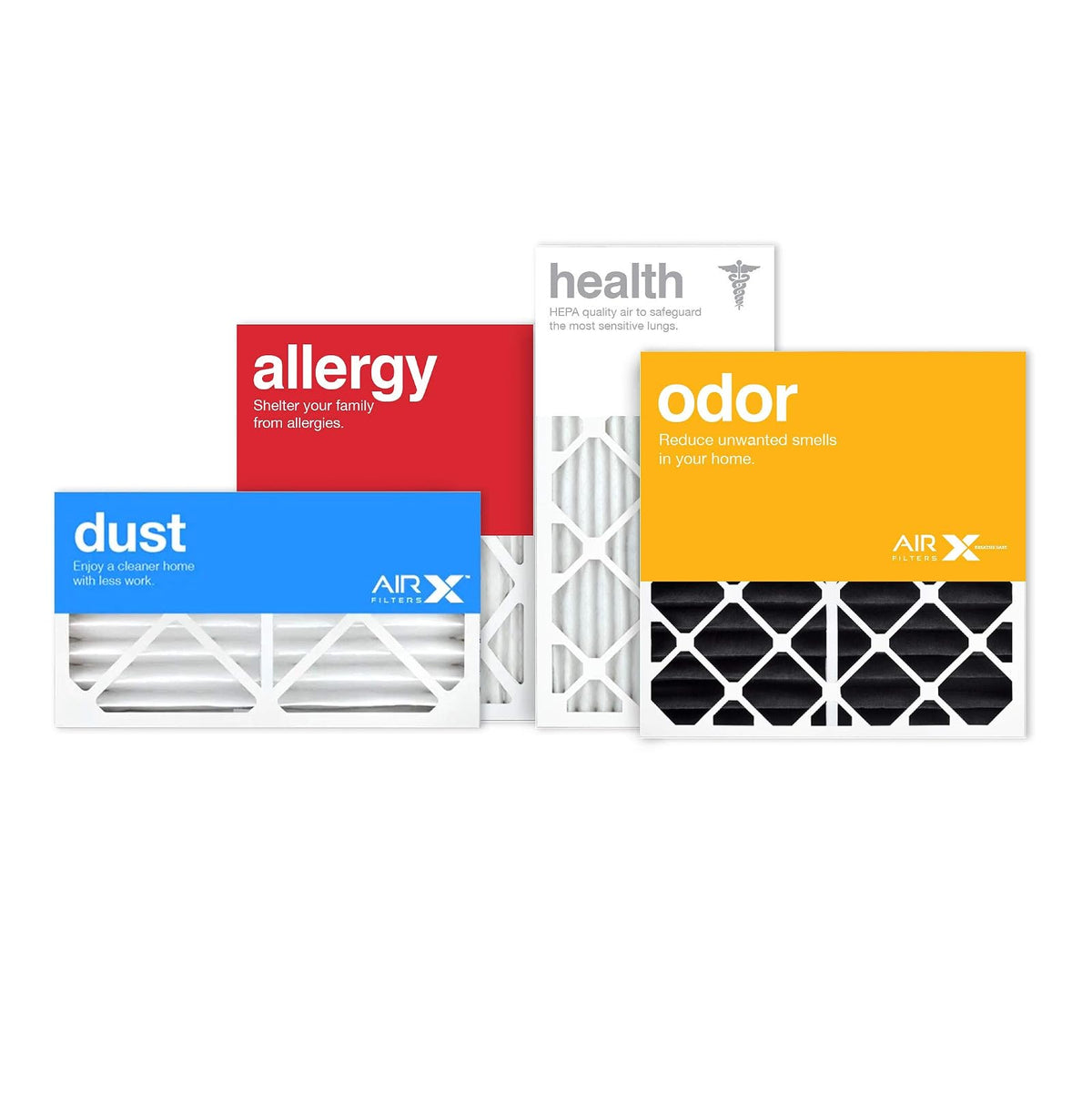 AiRx ODOR 20 x 20 x 1 Filtros de aire – Mejor para el control de olor, 14 x 14 x 1, Blanco