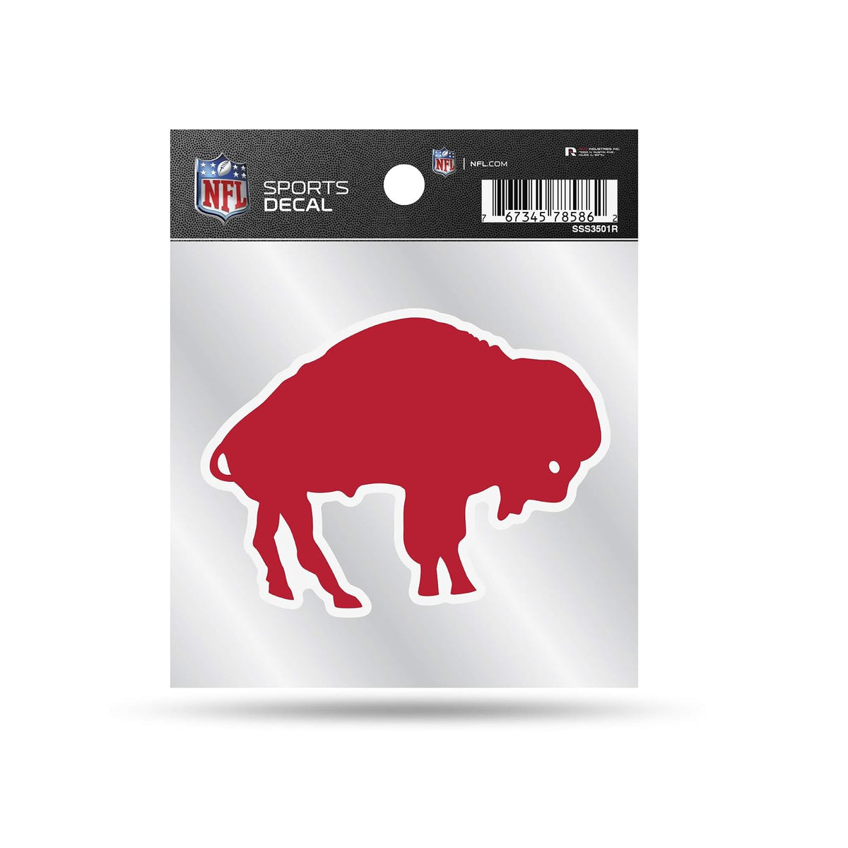 Rico Industries NFL Buffalo Bills Retro 4 x 4 pulgadas, calcomanía de estilo pequeño