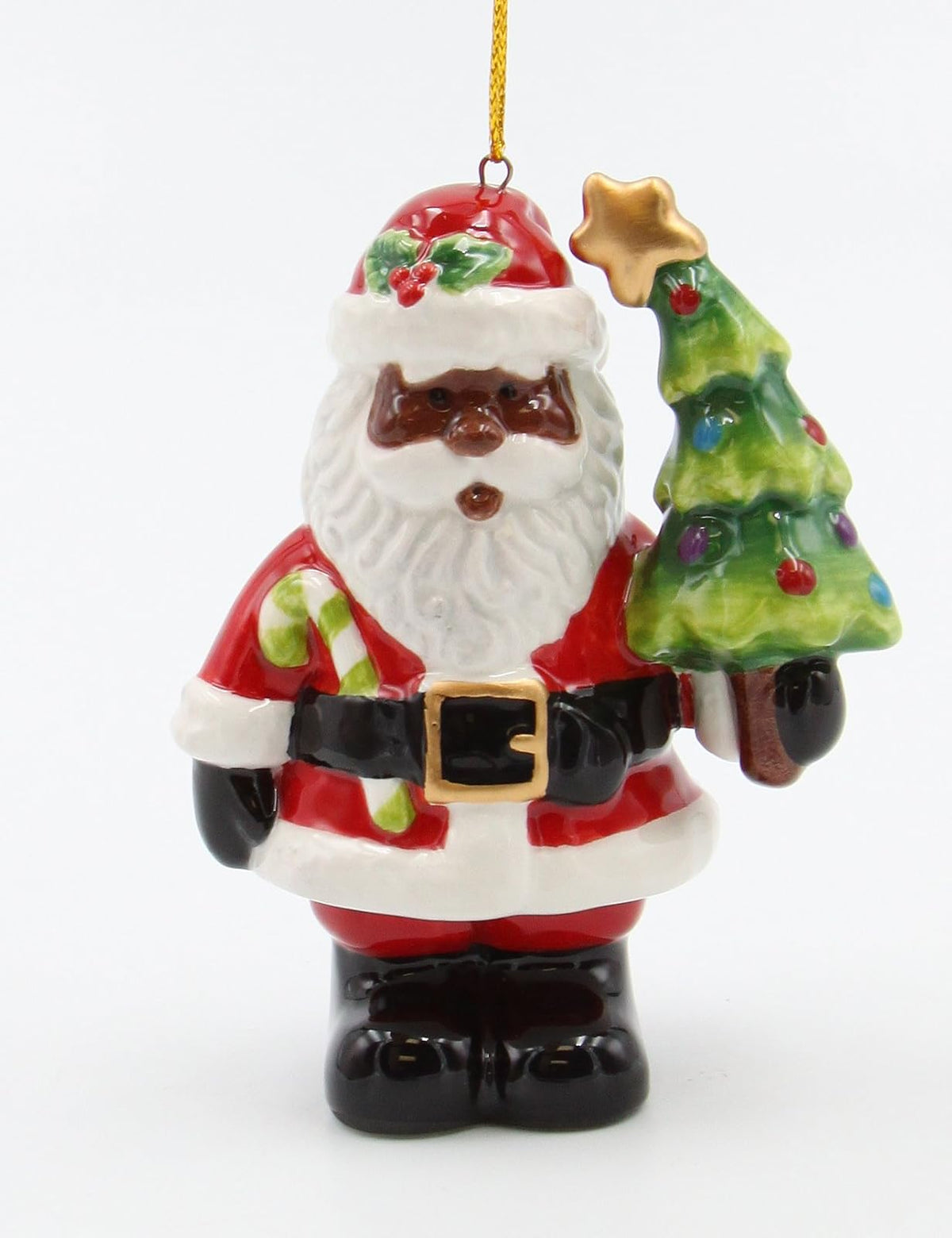 Cosmos Gifts 56562 - Adorno para árbol de Navidad, diseño de Papá Noel, Color Rojo